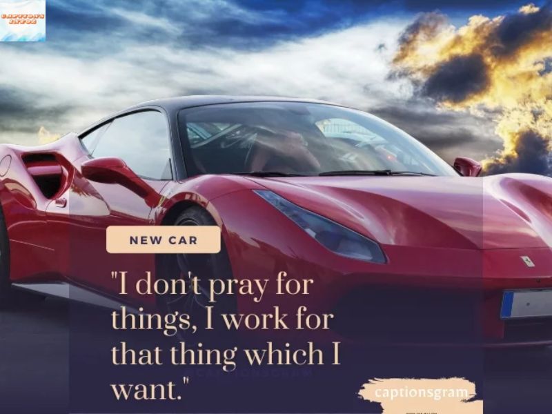 Savage New Car Captions for Instagram