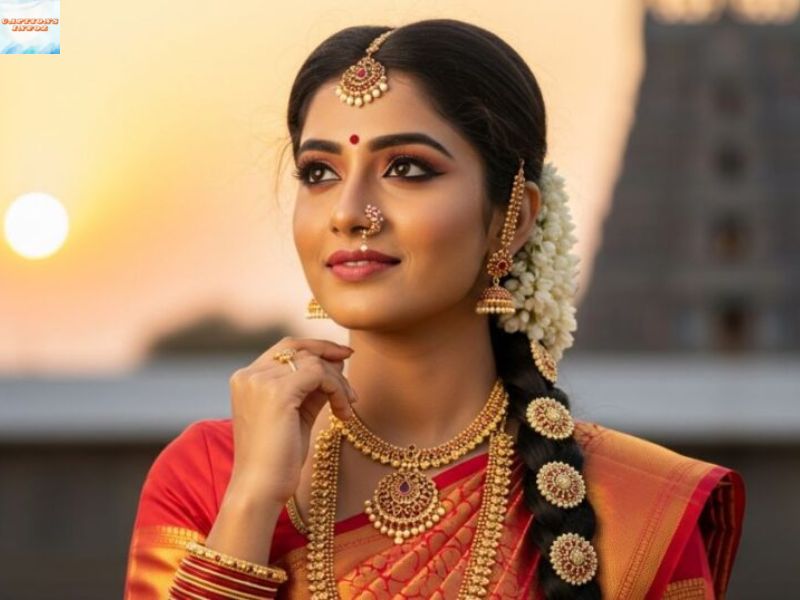 Stylish and Trendy South Indian Look Captions