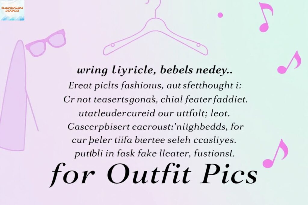 Song Lyrics Captions for Outfit Pics