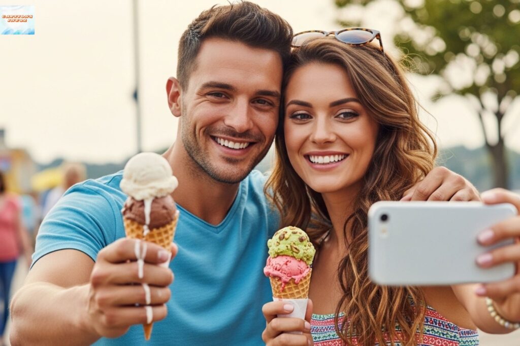 Ice Cream Selfie Captions with Bae