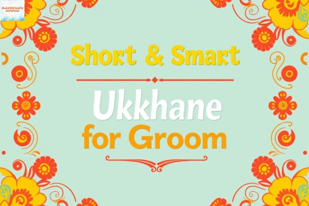 Short & Smart Marathi Ukhane for Groom