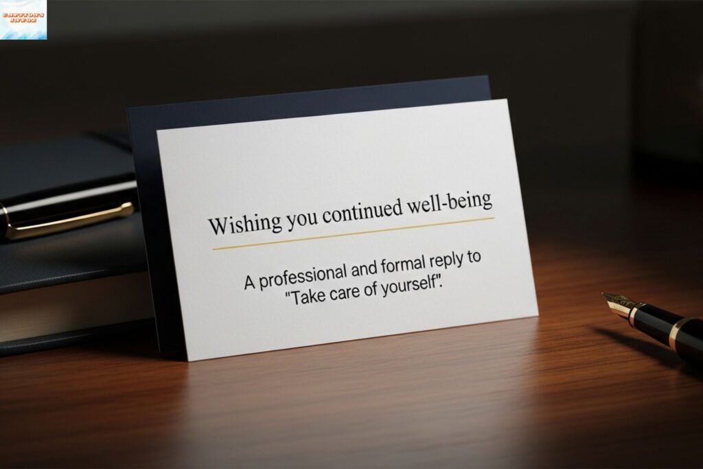 Professional and Formal Reply to Take Care of Yourself